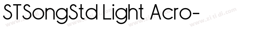 STSongStd Light Acro字体转换